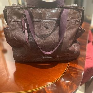 Rare and VERY large EUC purple coach bag